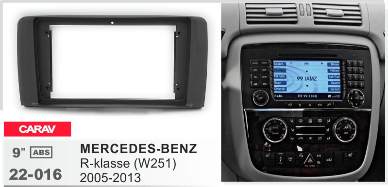 Переходная рамка Mercedes R-klasse Carav 22-016