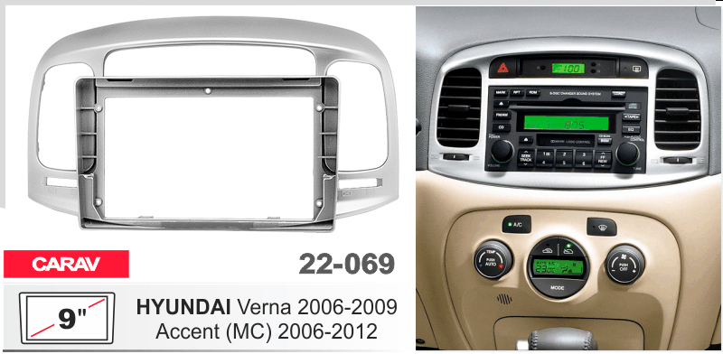 Перехідна рамка Hyundai Accent Carav 22-069