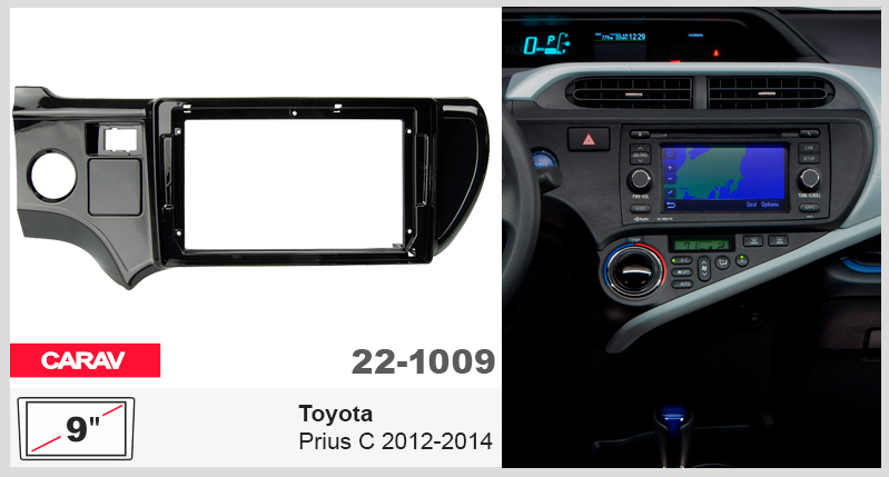 Перехідна рамка Toyota Prius C Carav 22-1009