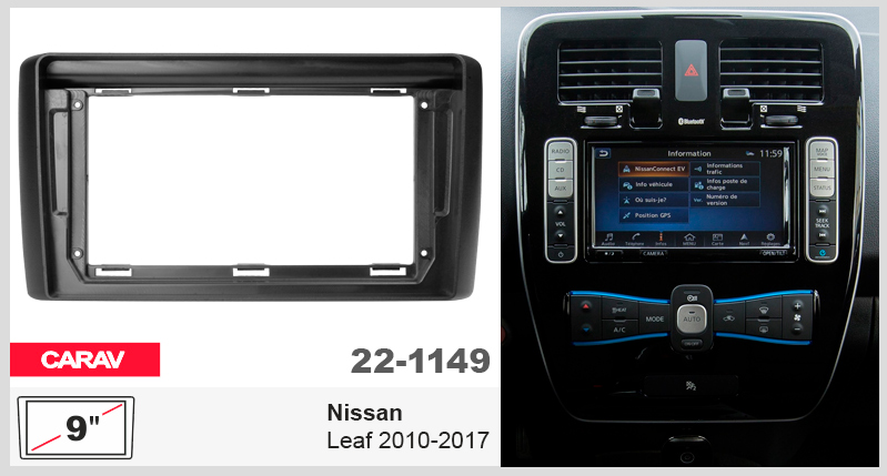 Переходная рамка Nissan Leaf Carav 22-1149