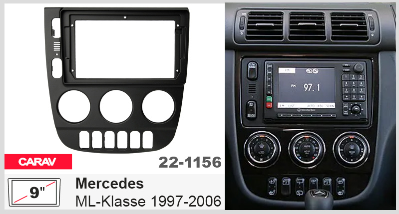 Переходная рамка Mercedes ML-Klasse Carav 22-1156
