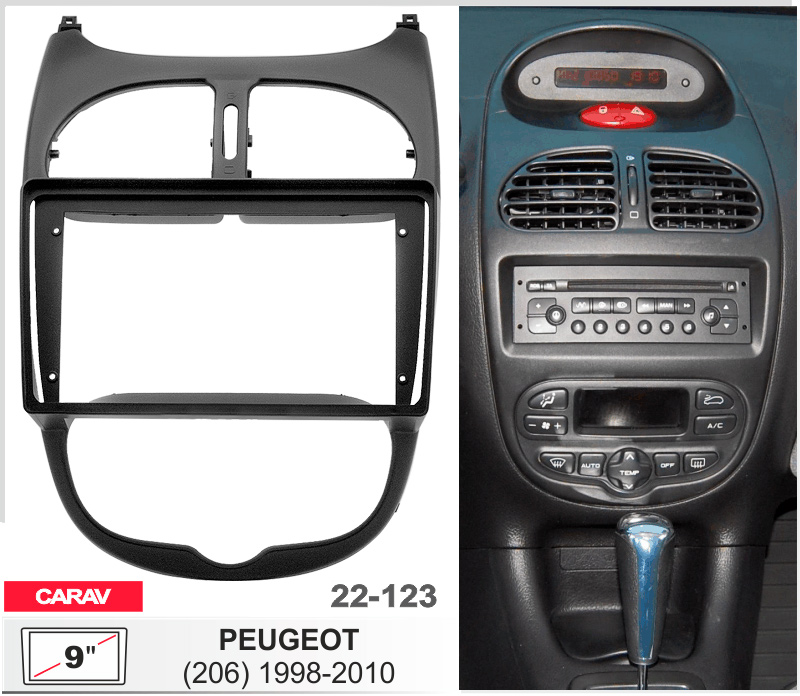 Перехідна рамка Peugeot 206 Carav 22-123