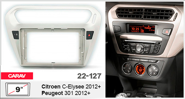 Перехідна рамка Citroen C-Elysee, Peugeot 301 Carav 22-127