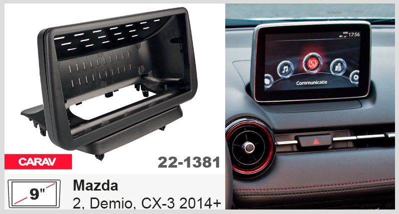 Перехідна рамка Mazda 2, Demio, CX-3 Carav 22-1381