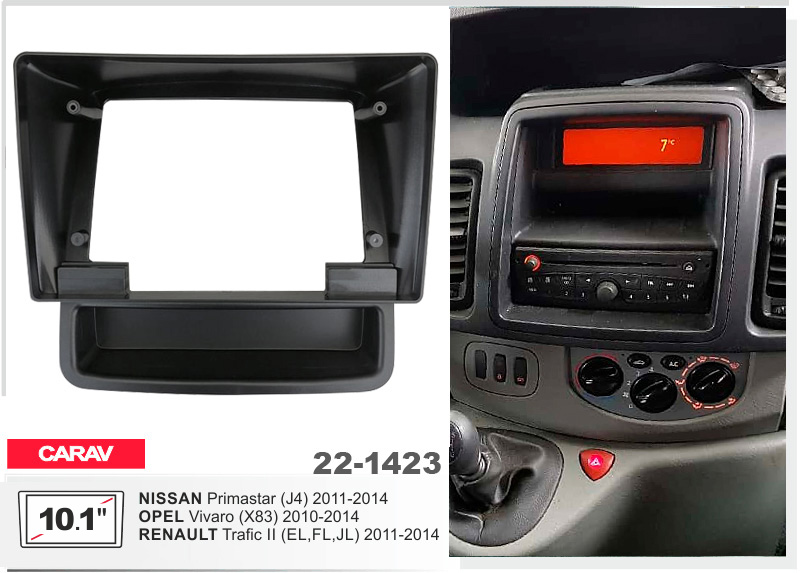 Переходная рамка Renault Trafic, Opel  Vivaro, Nissan Primastar Carav 22-1423