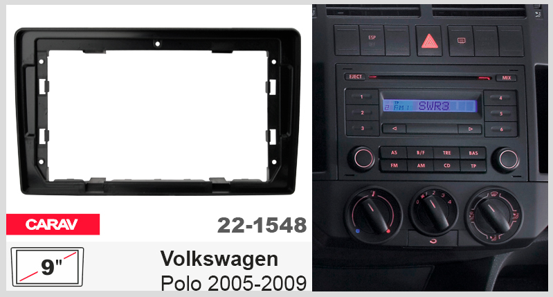 Перехідна рамка для автомобіля Volkswagen Polo Carav 22-1548