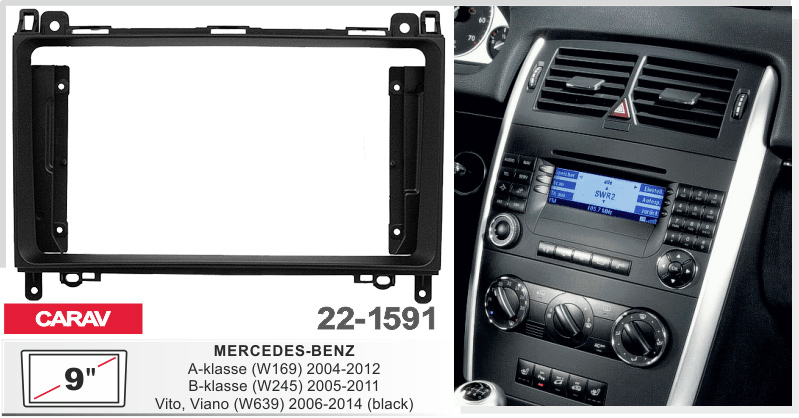 Перехідна рамка Mercedes Carav 22-1591