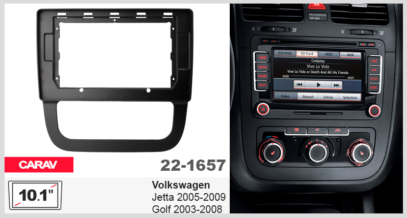 Переходная рамка Volkswagen Jetta, Golf Carav 22-1657