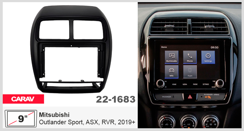 Переходная рамка Mitsubishi Outlander Sport, ASX Carav 22-1683