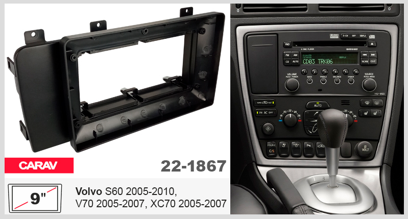Перехідна рамка Volvo S60, V70, XC70 Carav 22-1867