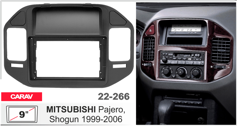 Переходная рамка Mitsubishi Pajero Carav 22-266