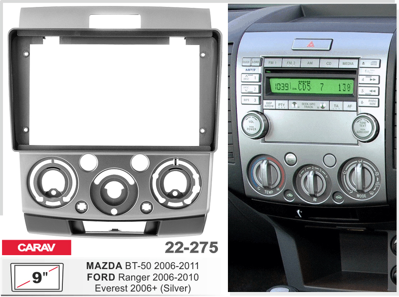 Перехідна рамка Ford Ranger, Everest, Mazda BT-50 Carav 22-275