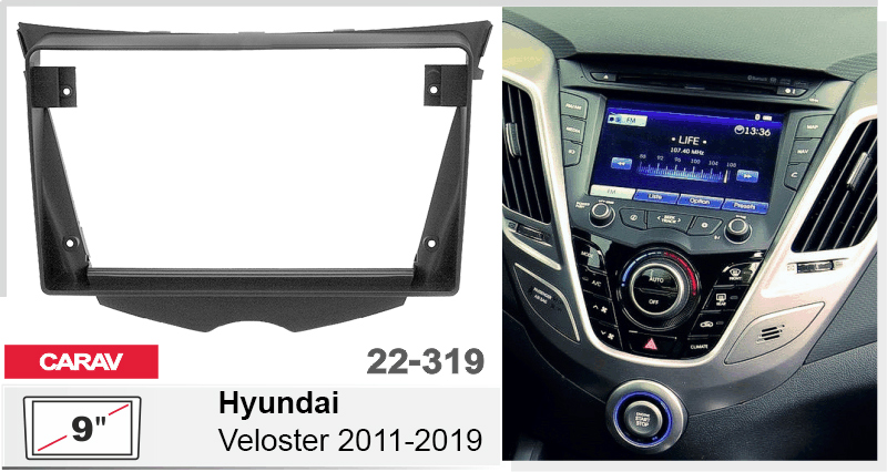 Перехідна рамка Hyundai Veloster Carav 22-319