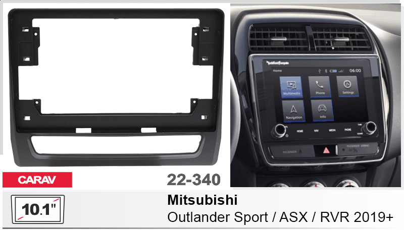 Переходная рамка Mitsubishi Outlander Sport, ASX Carav 22-340