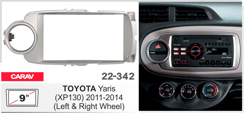 Перехідна рамка Toyota Yaris Carav 22-342