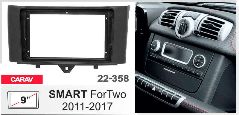 Перехідна рамка Smart ForTwo Carav 22-358