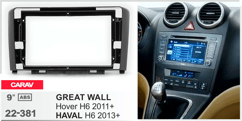 Перехідна рамка Great Wall Hover (Haval) H6 Classic Carav 22-381