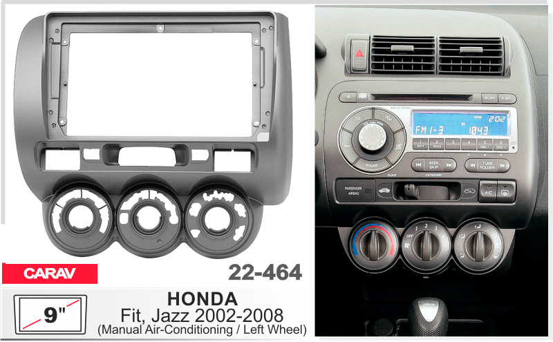 Переходная рамка Honda Fit, Jazz Carav 22-464