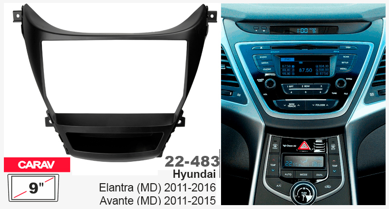 Перехідна рамка Hyundai Elantra, Avante Carav 22-483