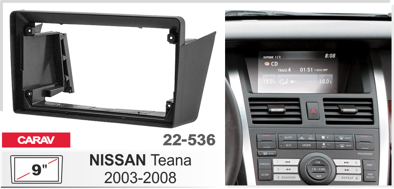 Переходная рамка Nissan Teana Carav 22-536