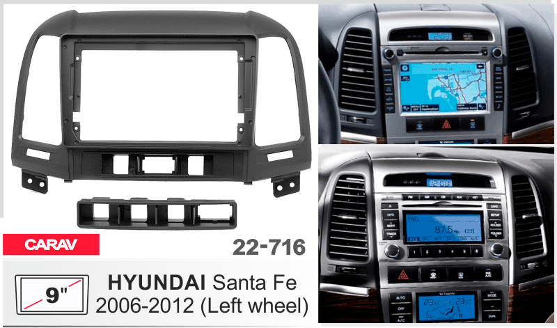 Перехідна рамка Hyundai Santa Fe Carav 22-716
