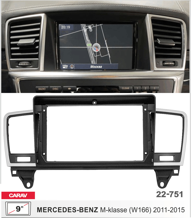 Переходная рамка Mercedes ML-klasse Carav 22-751