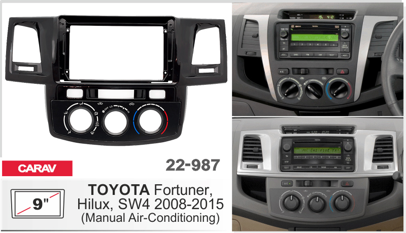 Перехідна рамка Toyota Hilux, Fortuner Carav 22-987