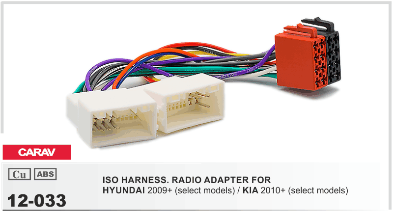 Перехідник ISO KIA, Hyundai Carav 12-033
