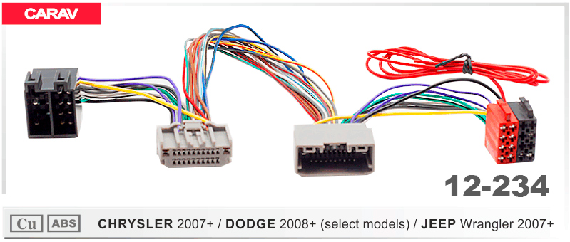 Перехідник для магнітол Chrysler, Jeep, Dodge Carav 12-234