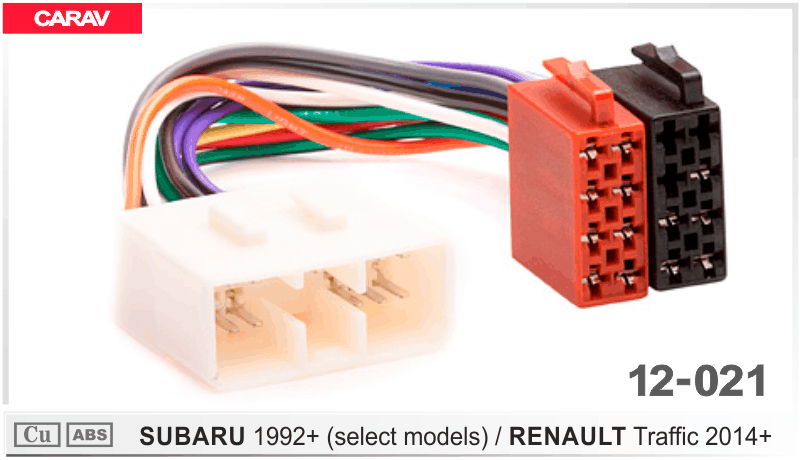 Перехідник ISO Subaru, Renault Carav 12-021