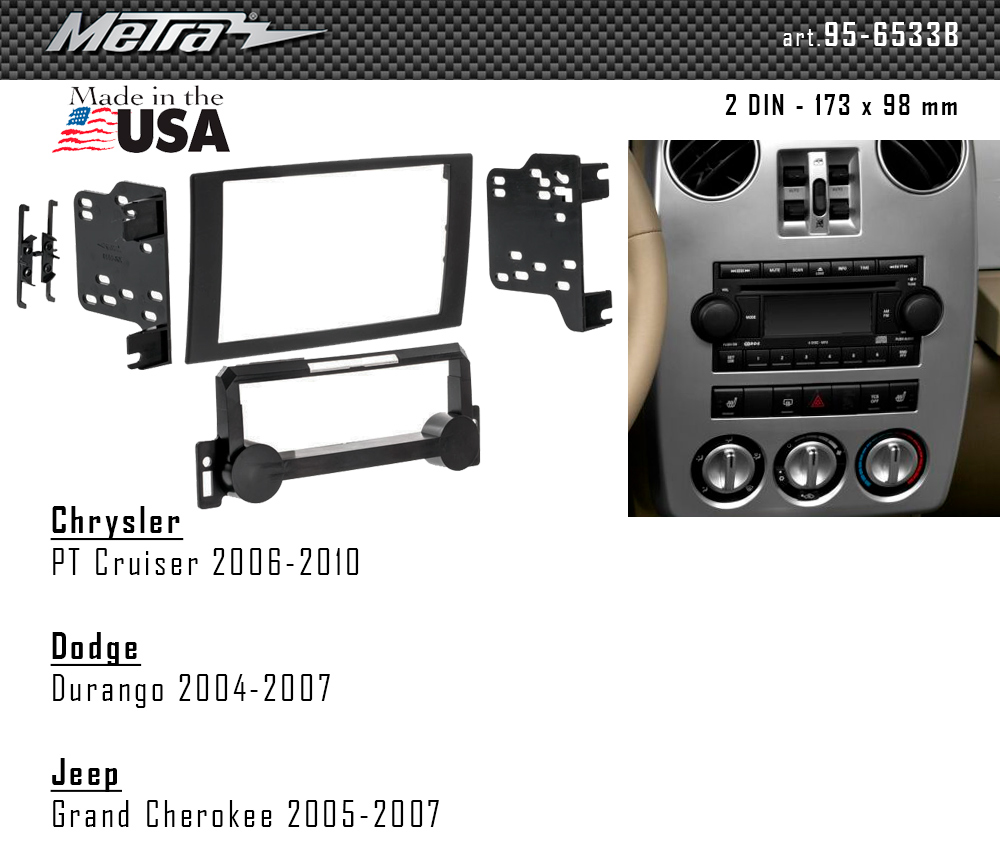 Перехідна рамка Chrysler PT Cruiser, Dodge Durango, Jeep Grand Cherokee Metra 95-6533B