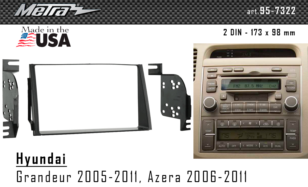 Перехідна рамка Hyundai Azera, Grandeur Metra 95-7322