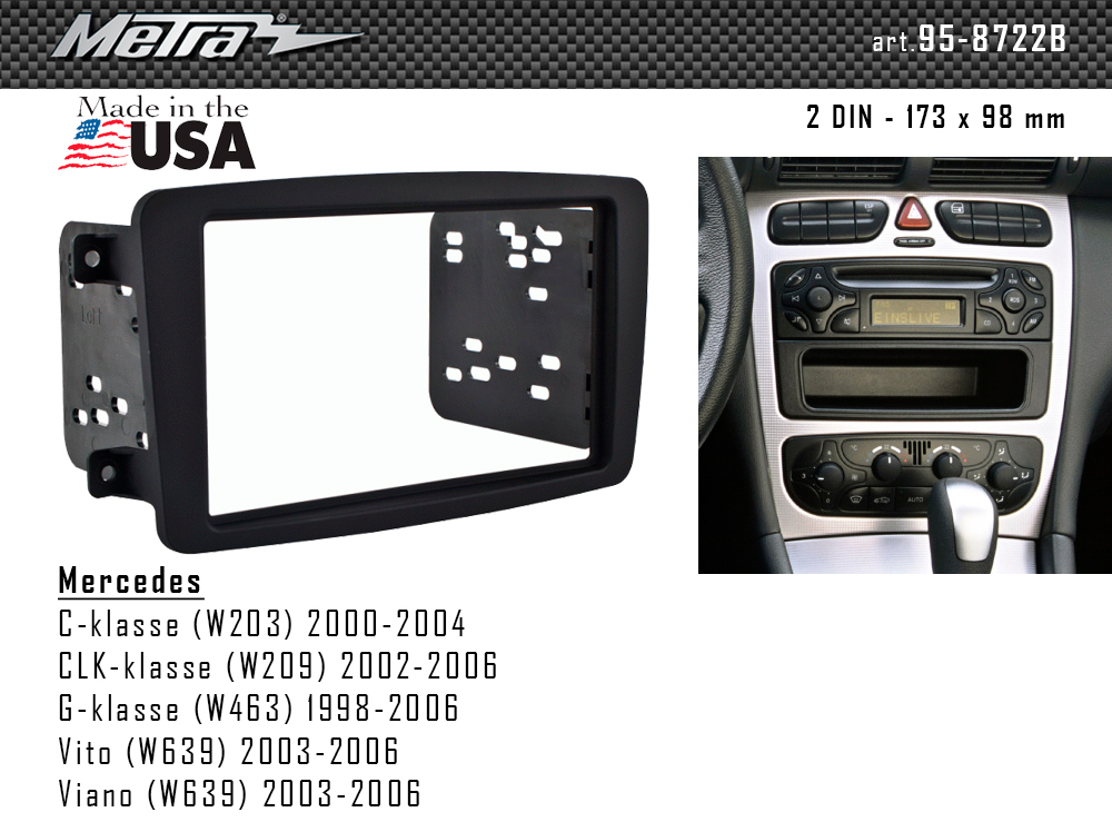 Переходная рамка Mercedes C-klasse, CLK-klasse, G-klasse, Vito, Viano Metra 95-8722B