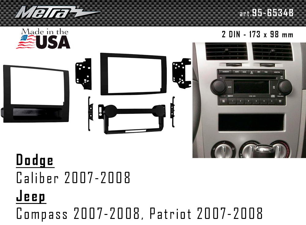 Перехідна рамка Dodge Caliber, Jeep Compass, Patriot Metra 95-6534B