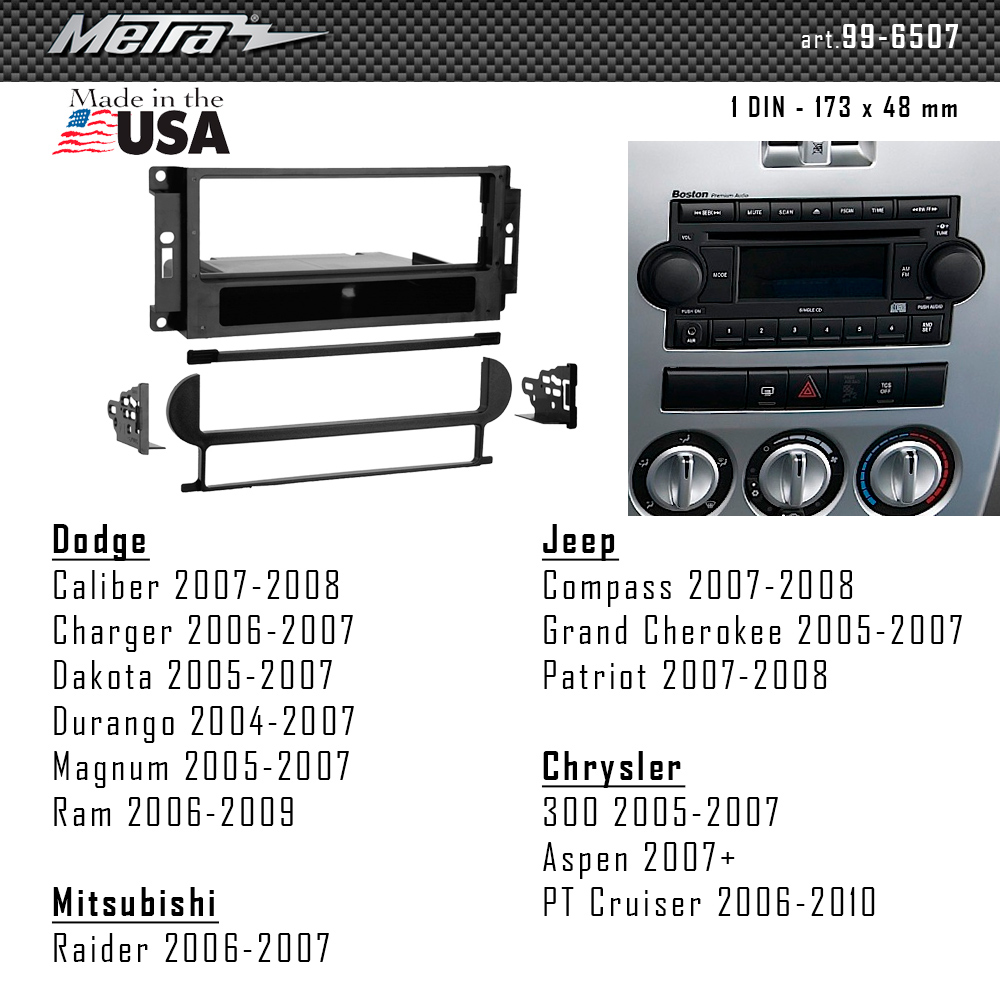 Перехідна рамка Chrysler, Dodge, Jeep Metra 99-6507