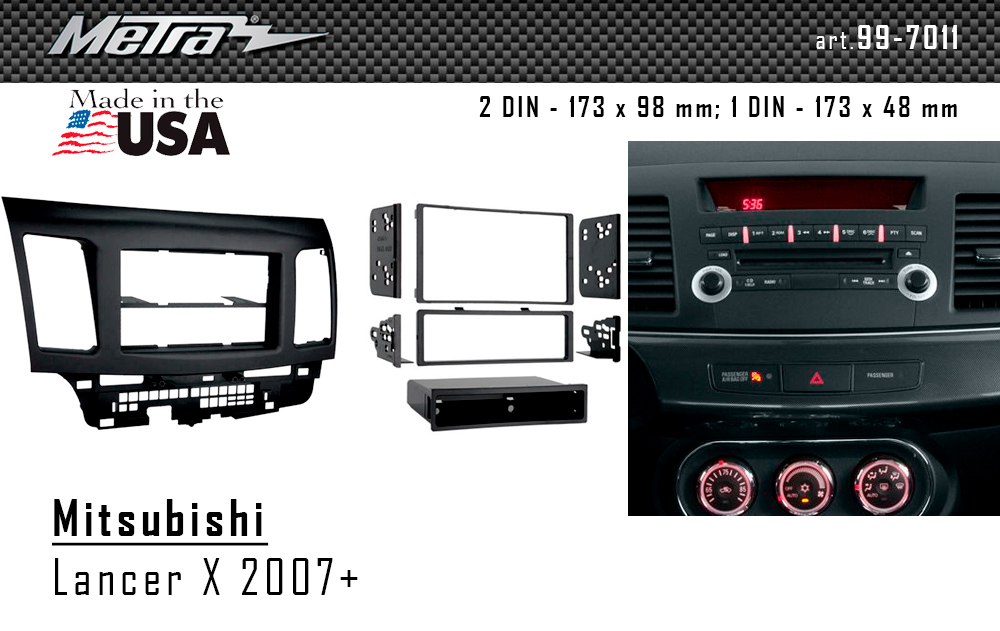 Переходная рамка Mitsubishi Lancer X Metra 99-7011