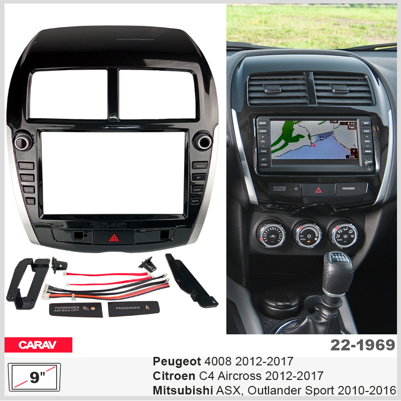 Перехідна рамка Citroen C4 Aircross, Peugeot 4008, Mitsubishi ASX, Outlander Sport Carav 22-1969