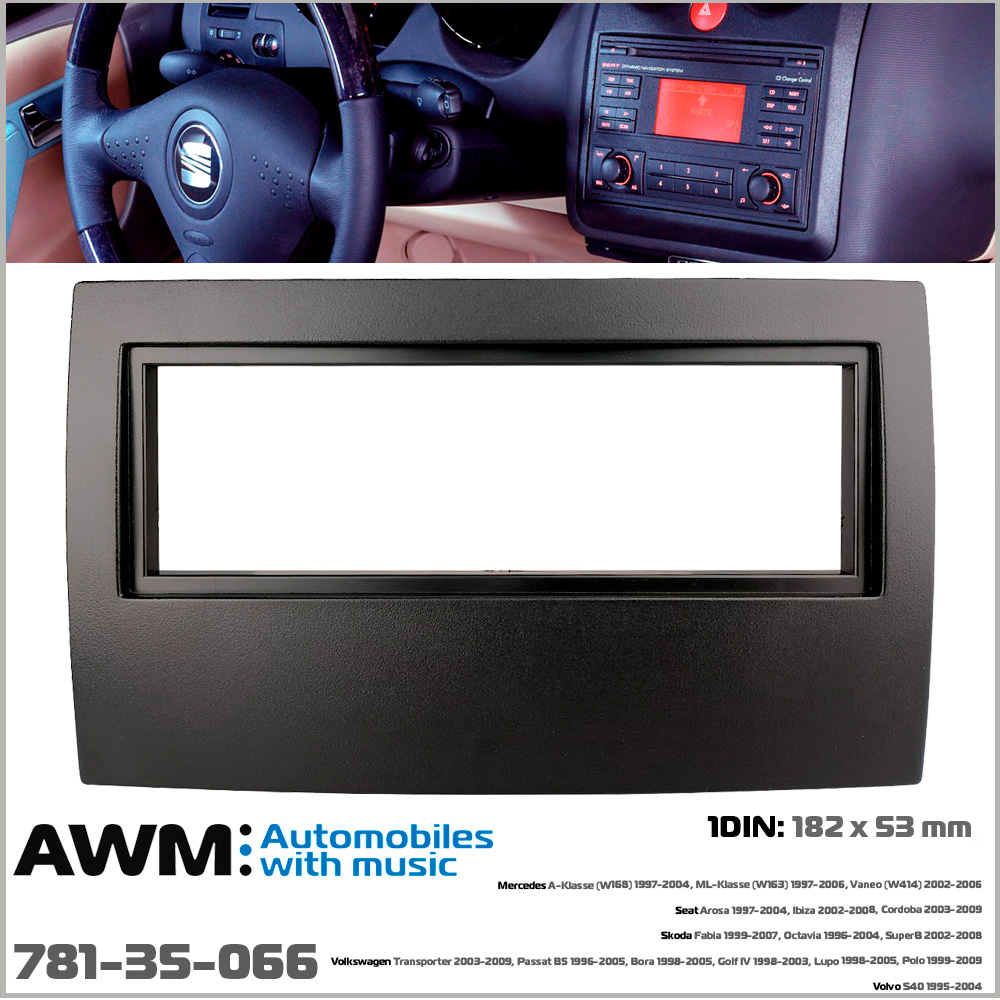 Перехідна рамка для автомобілів Volkswagen, Skoda, Seat, Mercedes AWM 781-35-066