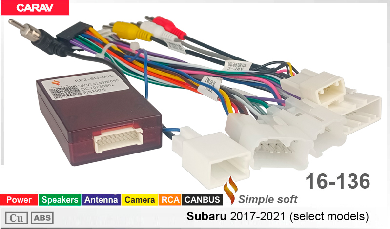 Переходник для магнитол 9", 10.1" Subaru Carav 16-136