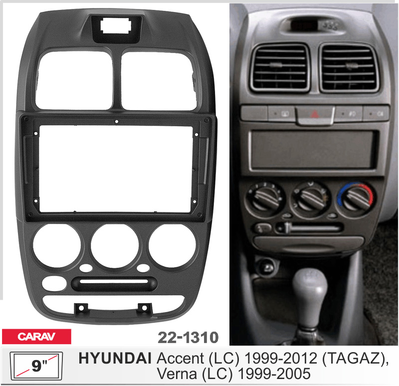 Перехідна рамка Hyundai Accent (LC) Carav 22-1310
