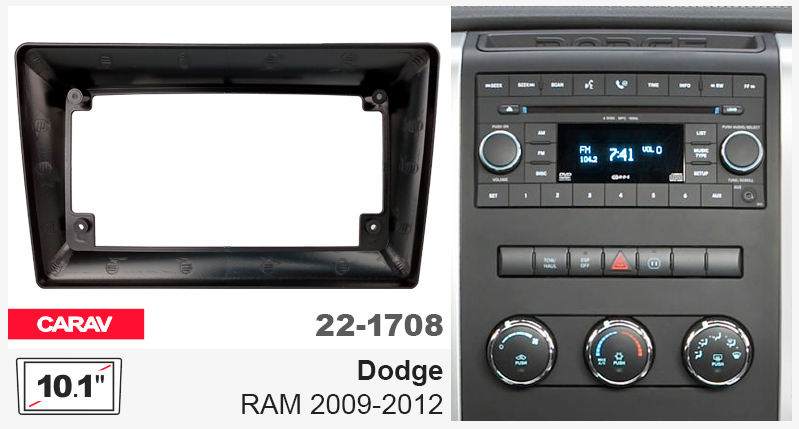Перехідна рамка Dodge RAM Carav 22-1708
