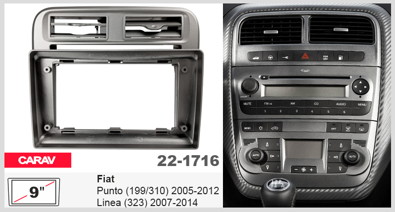 Перехідна рамка Fiat Punto, Linea Carav 22-1716