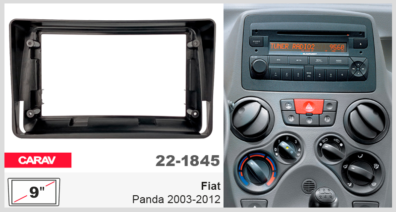 Перехідна рамка Fiat Panda Carav 22-1845