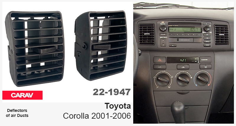 Дефлектори повітроводів Toyota Corolla Carav 22-1947