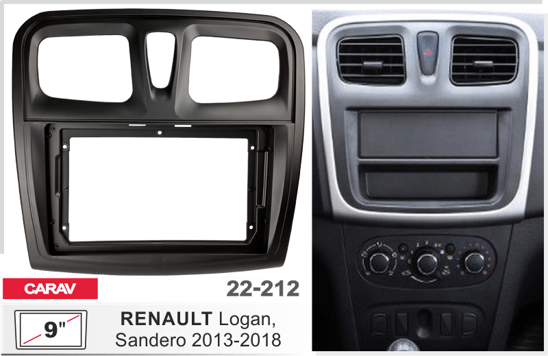 Переходная рамка Renault, Dacia Logan, Sandero Carav 22-212