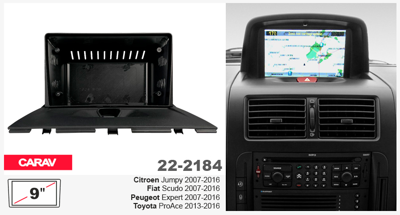 Перехідна рамка Citroen Jumpy, Fiat Scudo, Peugeot Expert, Toyota ProAce Carav 22-2184