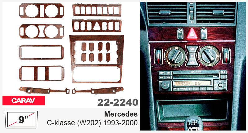 Перехідна рамка Mercedes C-klasse (W202) Carav 22-2240