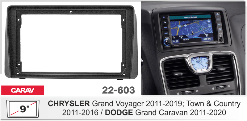 Перехідна рамка Chrysler Grand Voyager, Town & Country, Dodge Grand Caravan Carav 22-603