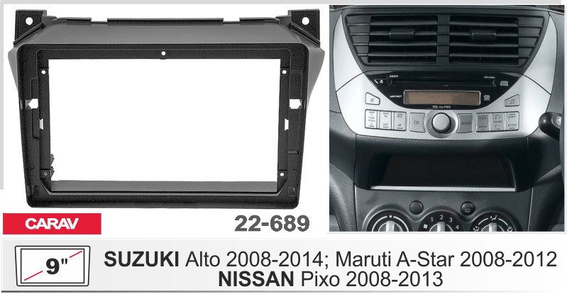 Переходная рамка Nissan Pixo, Suzuki Alto Carav 22-689