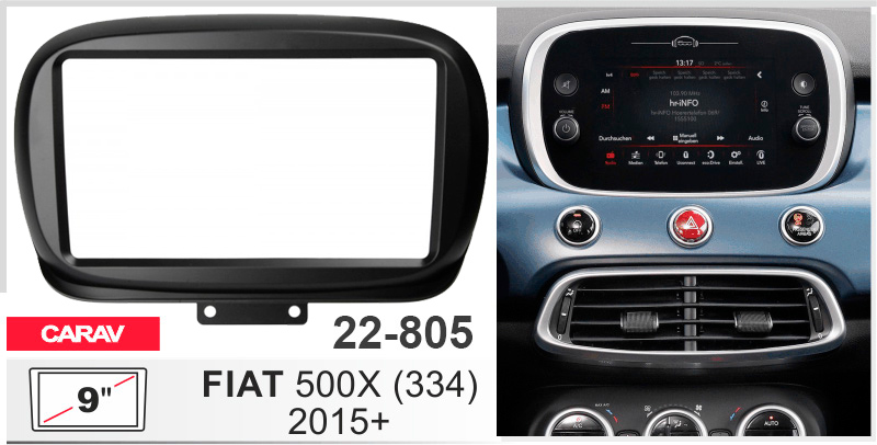 Перехідна рамка Fiat 500X Carav 22-805